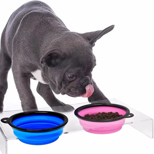 Folding Portable Dog Feeder Bowl