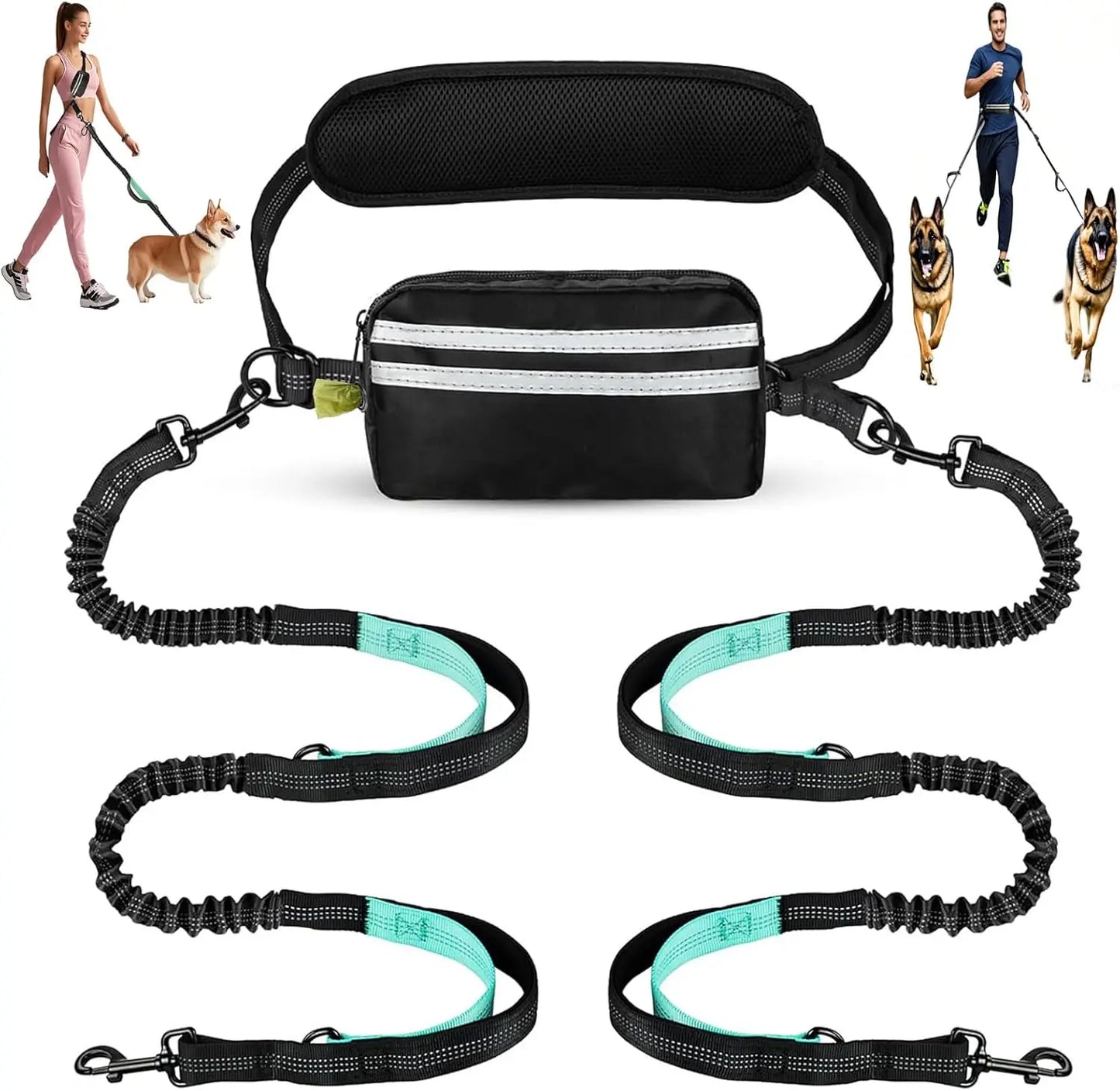 Hands Free Dual Dog Leash