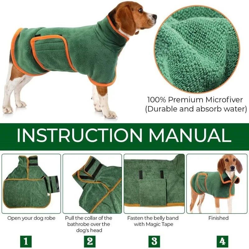 Dog Bathrobe Towel