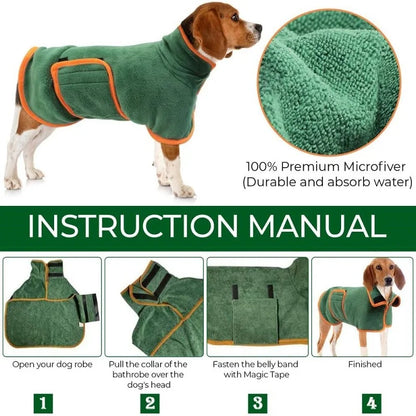 Dog Bathrobe Towel